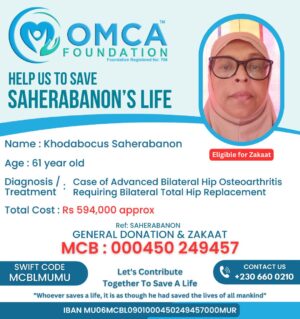 help save saherabanon’s life – urgent hip replacement surgery