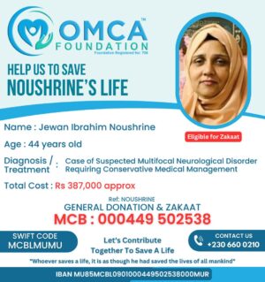 help save noushrine’s life – urgent neurological treatment support