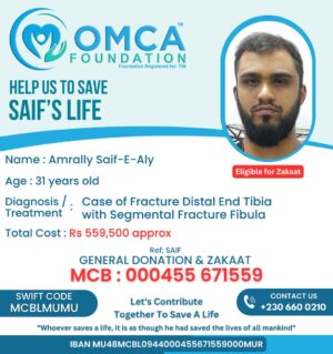 help save saif’s life – urgent leg surgery donation support
