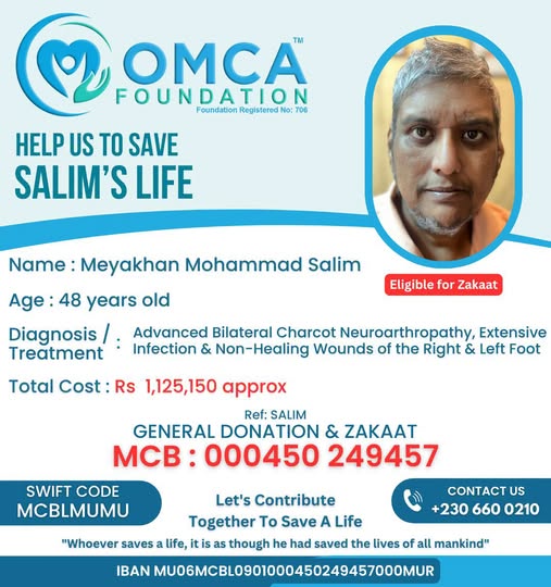 Help Save Salim’s Life – Urgent Lower Limb Reconstruction Treatment Support
