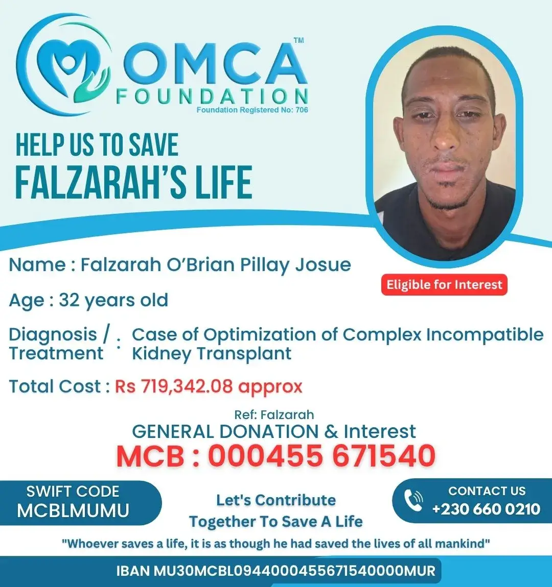 Help Save Falzarah’s Life – Urgent Kidney Transplant Support