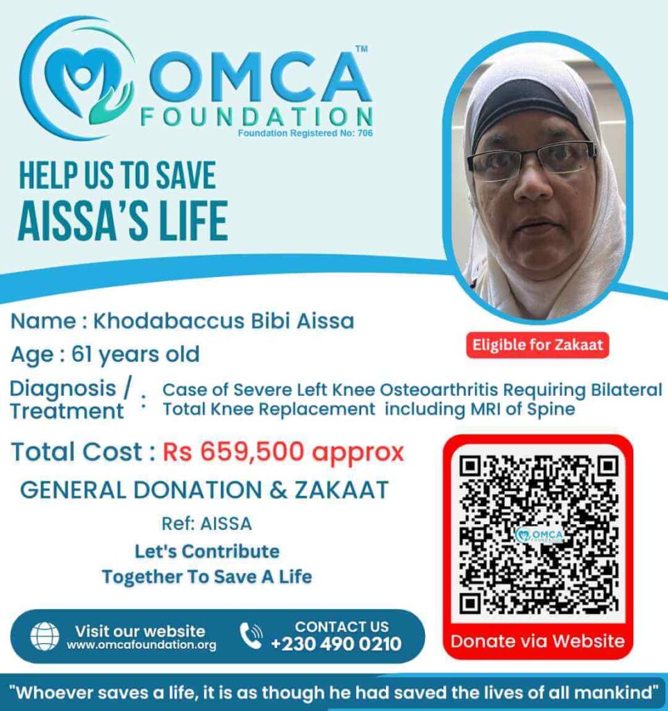 Help Save Aissa’s Life – Urgent Knee Replacement Surgery Support