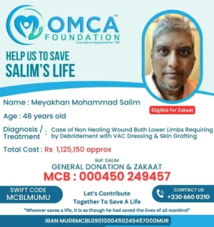Help Save Salim's Life – Urgent Lower Limb Reconstruction Treatment Support