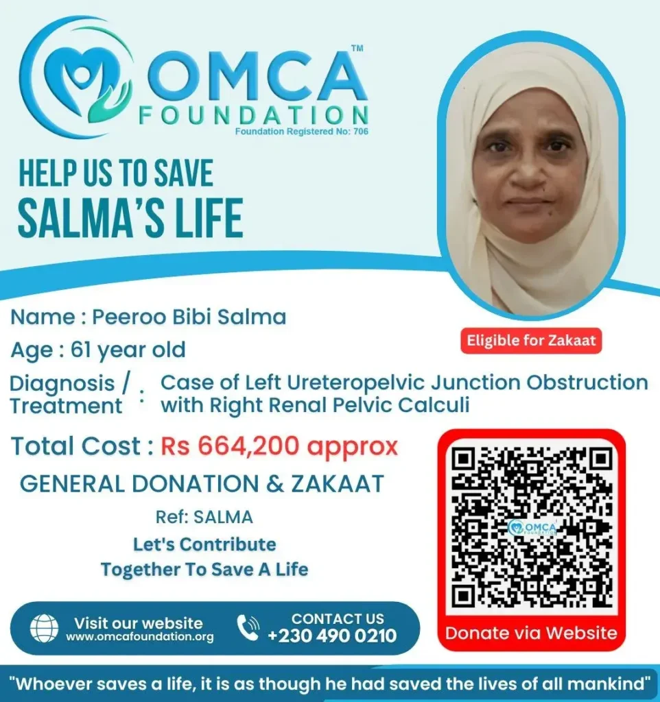 Help Save Salma’s Life – Urgent Kidney Surgery Support