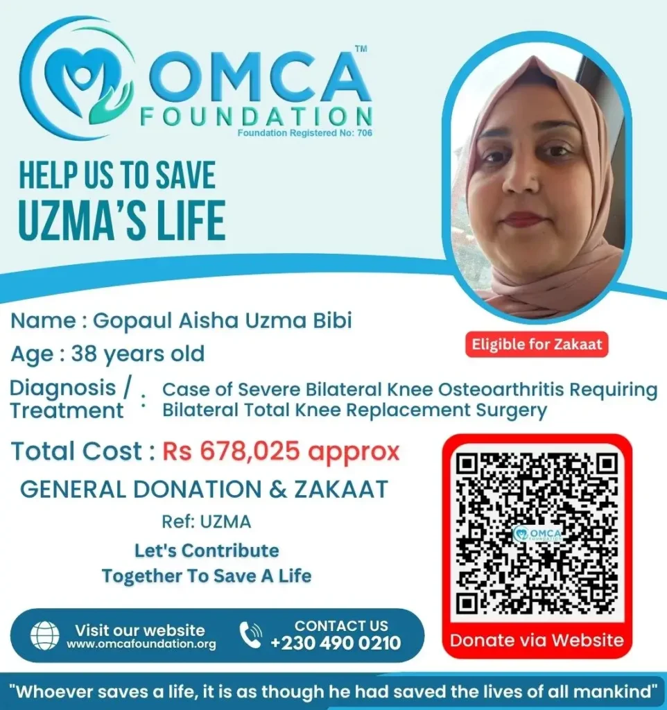 Help Save Uzma’s Life – Urgent Knee Replacement Support