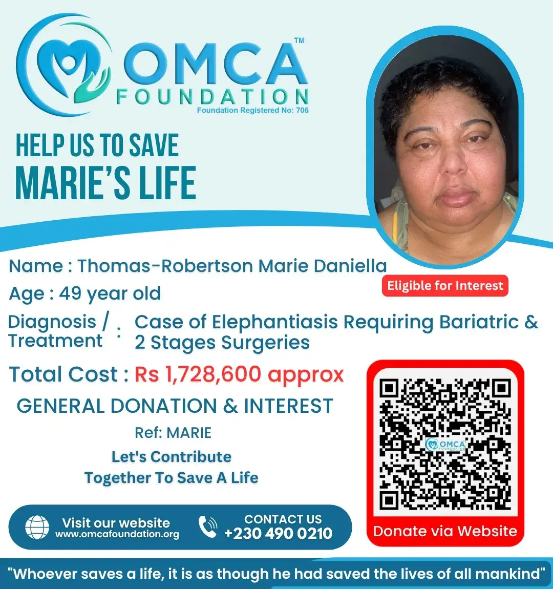 Help Save Marie’s Life – Urgent Surgery & Treatment Support
