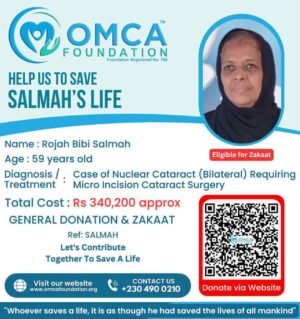 Help Us Save Salmah’s Vision – Urgent Cataract Surgery Support