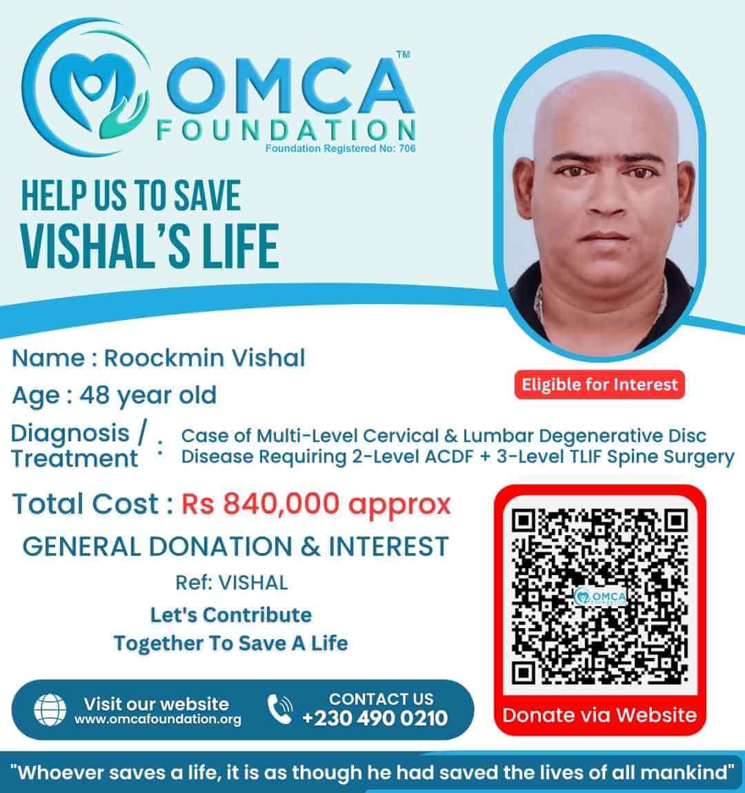 Help Save Vishal’s Life – Urgent Spine Surgery Support