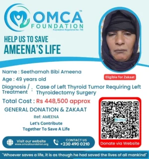 Help Save Ameena’s Life – Urgent Thyroid Tumour Treatment Support