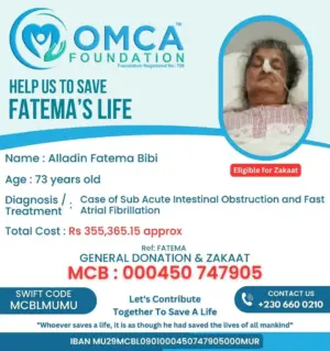 Help Save Mrs. Alladin Fatema Bibi – Urgent ICU Treatment Support