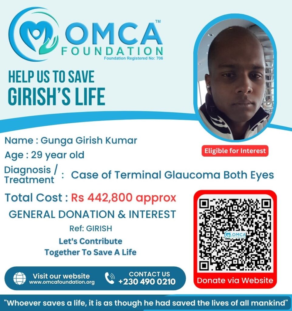 Help Save Girish’s Vision – Urgent Glaucoma Treatment Support