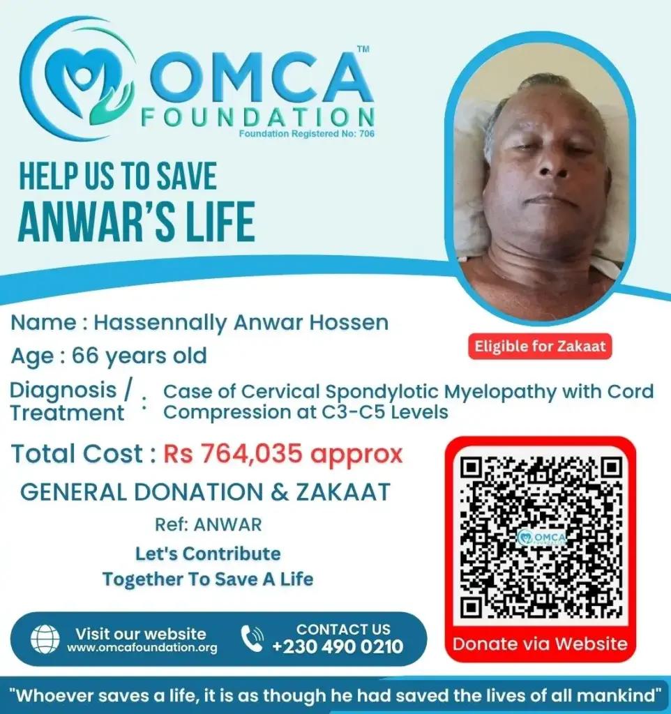 Help Mr. Hassennally Anwar Hossen – Urgent Spine Surgery Support