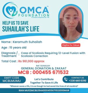 Help Save Child Keramuth Suhailah – Urgent Scoliosis Surgery Support