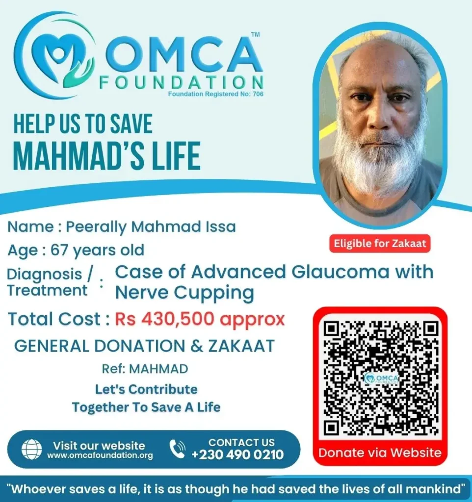 Help Save Mr. Mahmad’s Sight – Urgent Glaucoma Treatment Support