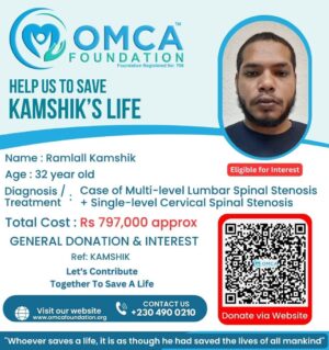 Help Save Mr. Ramlall Kamshik – Urgent Spine Surgery Support