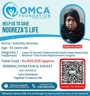 Help Save Mrs. Sobratty Nooreza – Urgent Knee Replacement Support