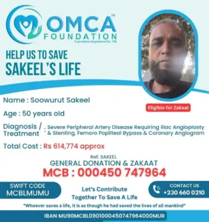 Help Save Mr. Soowurut Sakeel – Urgent Vascular Treatment Support
