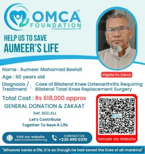 Help Mr. Aumeer Mahamad Beelall – Urgent Bilateral Knee Replacement Support