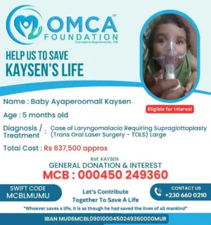 Help Save Baby Ayapeeroomall Kaysen – Urgent Laryngomalacia Surgery Support