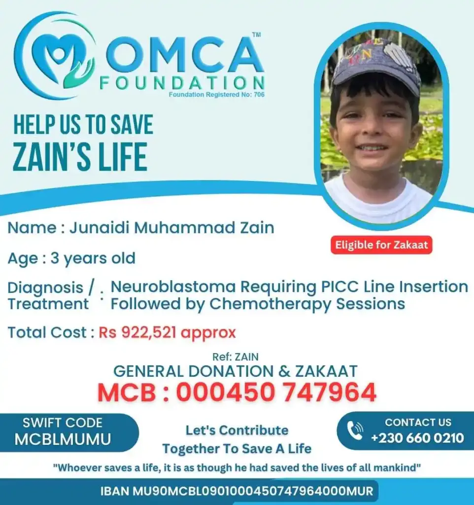Help Save Child Junaidi Muhammad Zain – Urgent Neuroblastoma Treatment Support