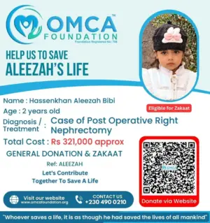 Help Support Child Hassenkhan Aleezah Bibi – Urgent Medical Evaluation & Kidney Care